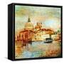 Mystery Of Venice - Artwork In Painting Style-Maugli-l-Framed Stretched Canvas