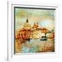 Mystery Of Venice - Artwork In Painting Style-Maugli-l-Framed Art Print