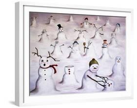 Mystery Revealed at Snowman Hill-Leah Saulnier-Framed Giclee Print
