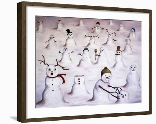 Mystery Revealed at Snowman Hill-Leah Saulnier-Framed Giclee Print