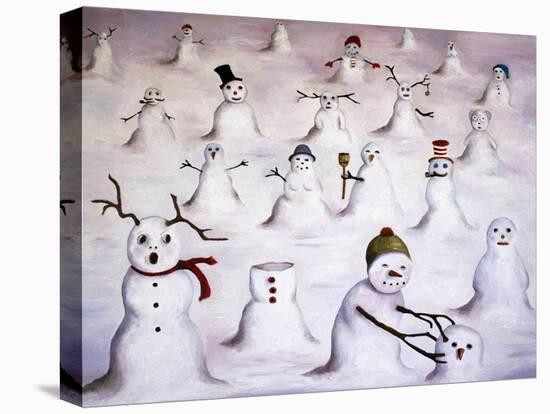 Mystery Revealed at Snowman Hill-Leah Saulnier-Stretched Canvas