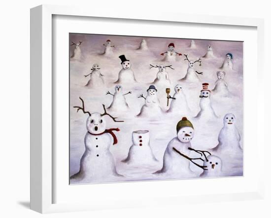 Mystery Revealed at Snowman Hill-Leah Saulnier-Framed Giclee Print