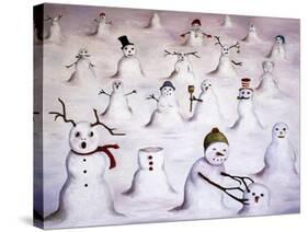 Mystery Revealed at Snowman Hill-Leah Saulnier-Stretched Canvas