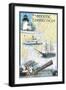 Mystic, Connecticut - Nautical Chart-Lantern Press-Framed Art Print