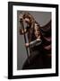 Mystic Elf Woman With Sword-null-Framed Art Print