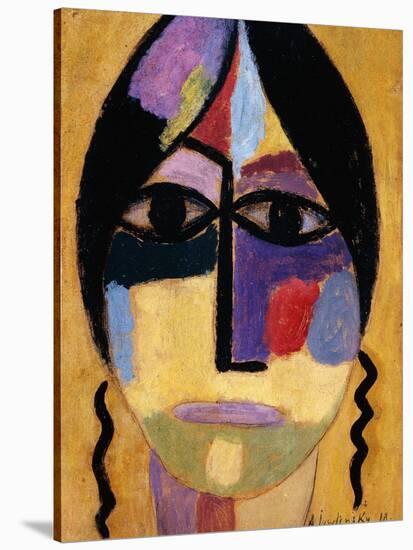 Mystic Head: Ravenwings Iv; Mysticher Kopf: Rabenflugel IV, 1918-Alexej Von Jawlensky-Stretched Canvas