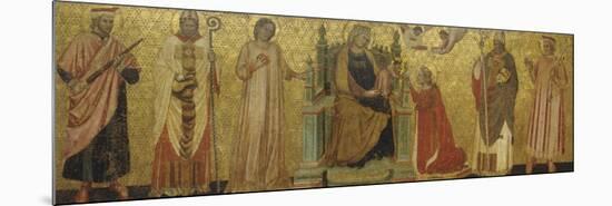 Mystic Marriage of Saint Catherine and Saints, 14th C-null-Mounted Premium Giclee Print