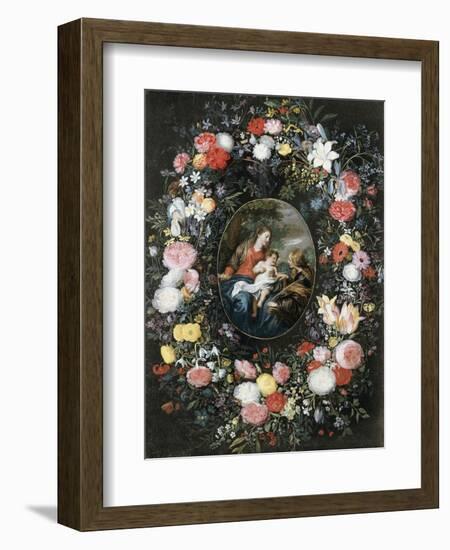 Mystic Marriage of Saint Catherine-Jan Brueghel the Elder-Framed Giclee Print