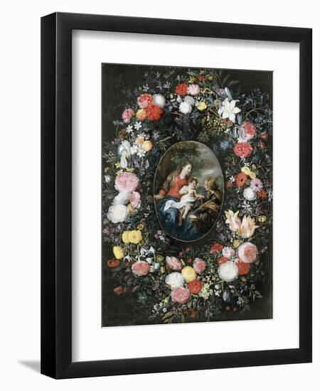 Mystic Marriage of Saint Catherine-Jan Brueghel the Elder-Framed Giclee Print