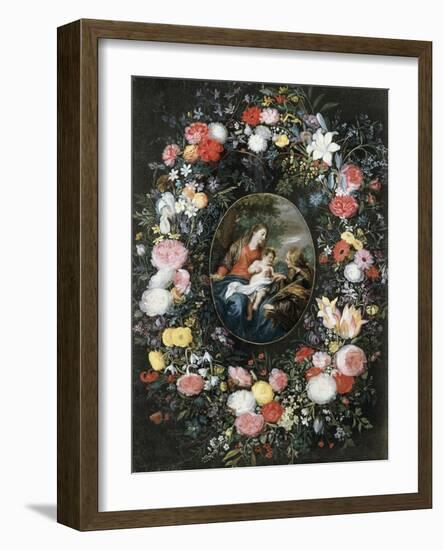 Mystic Marriage of Saint Catherine-Jan Brueghel the Elder-Framed Giclee Print