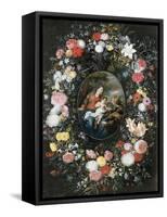 Mystic Marriage of Saint Catherine-Jan Brueghel the Elder-Framed Stretched Canvas