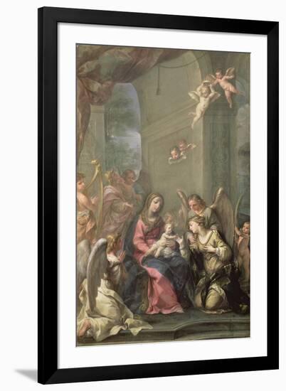 Mystic Marriage of St. Catherine, 1716-Giovanni Gioseffo Da Sole-Framed Giclee Print