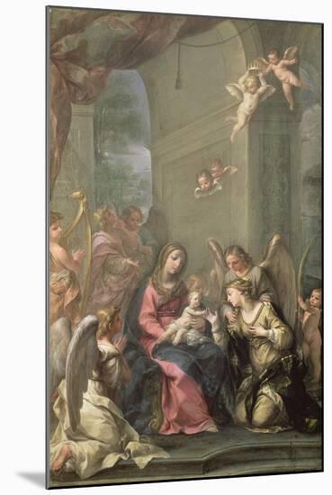 Mystic Marriage of St. Catherine, 1716-Giovanni Gioseffo Da Sole-Mounted Giclee Print