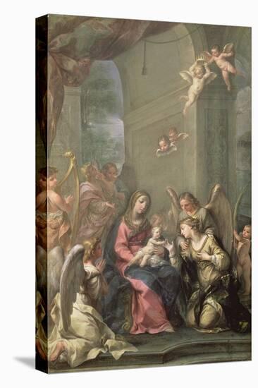 Mystic Marriage of St. Catherine, 1716-Giovanni Gioseffo Da Sole-Stretched Canvas