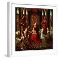 Mystic Marriage of St. Catherine and Other Saints-Hans Memling-Framed Giclee Print