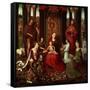 Mystic Marriage of St. Catherine and Other Saints-Hans Memling-Framed Stretched Canvas