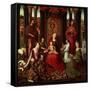 Mystic Marriage of St. Catherine and Other Saints-Hans Memling-Framed Stretched Canvas