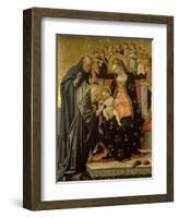 Mystic Marriage of St. Catherine, Detail (Panel)-Lorenzo da Sanseverino-Framed Premium Giclee Print