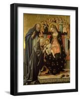 Mystic Marriage of St. Catherine, Detail (Panel)-Lorenzo da Sanseverino-Framed Giclee Print