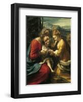 Mystic Marriage of St Catherine of Alexandria-Antonio Allegri Da Correggio-Framed Giclee Print