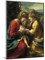 Mystic Marriage of St Catherine of Alexandria-Antonio Allegri Da Correggio-Mounted Giclee Print