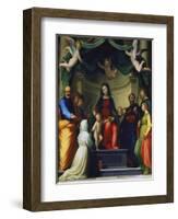 Mystic Marriage of St. Catherine of Siena, in the Presence of Eight Saints-Fra Bartolomeo-Framed Giclee Print