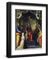 Mystic Marriage of St. Catherine of Siena, in the Presence of Eight Saints-Fra Bartolomeo-Framed Giclee Print