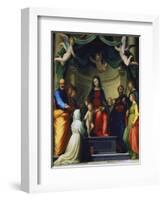 Mystic Marriage of St. Catherine of Siena, in the Presence of Eight Saints-Fra Bartolomeo-Framed Giclee Print