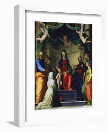 Mystic Marriage of St. Catherine of Siena, in the Presence of Eight Saints-Fra Bartolomeo-Framed Giclee Print