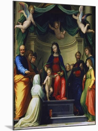 Mystic Marriage of St. Catherine of Siena, in the Presence of Eight Saints-Fra Bartolomeo-Mounted Giclee Print