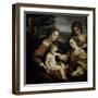 Mystic Marriage of St. Catherine with St. Sebastian-Correggio-Framed Giclee Print