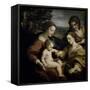 Mystic Marriage of St. Catherine with St. Sebastian-Correggio-Framed Stretched Canvas