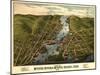 Mystic River, Connecticut - Panoramic Map-Lantern Press-Mounted Art Print