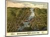 Mystic River, Connecticut - Panoramic Map-Lantern Press-Mounted Art Print