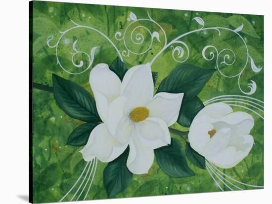 Mystical Magnolias I-Herb Dickinson-Stretched Canvas