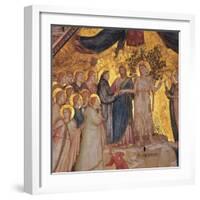 Mystical Marriage of St. Francis to Poverty-Giotto di Bondone-Framed Art Print