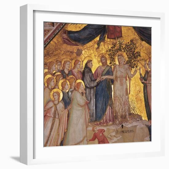 Mystical Marriage of St. Francis to Poverty-Giotto di Bondone-Framed Art Print