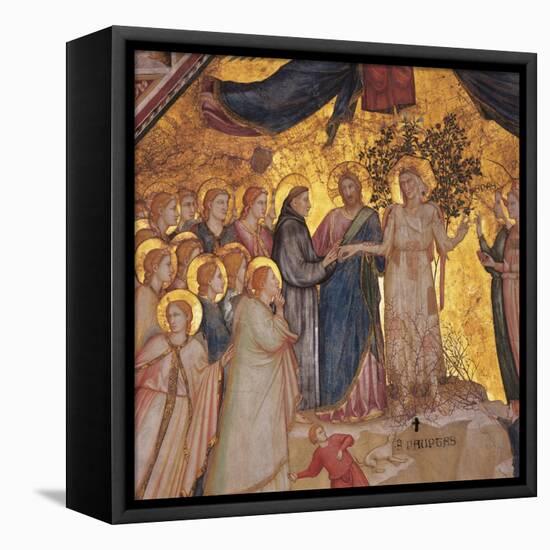 Mystical Marriage of St. Francis to Poverty-Giotto di Bondone-Framed Stretched Canvas
