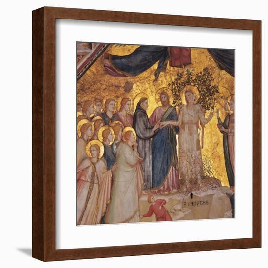 Mystical Marriage of St. Francis to Poverty-Giotto di Bondone-Framed Art Print