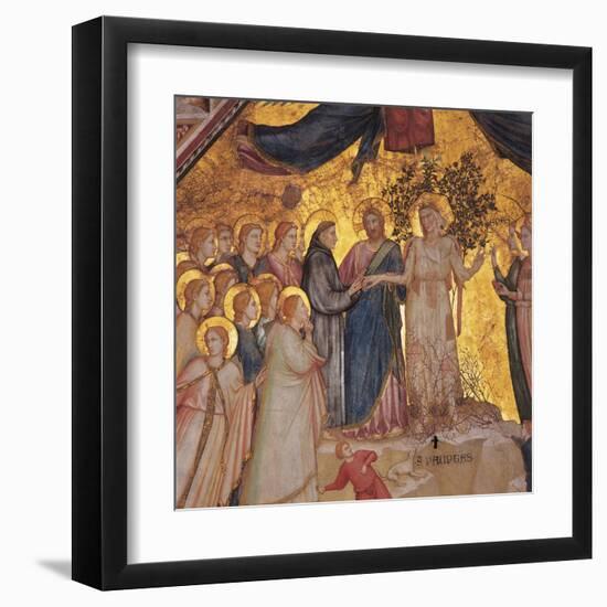 Mystical Marriage of St. Francis to Poverty-Giotto di Bondone-Framed Art Print