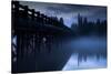 Mystical Morning Fog Mist at Fishing Bridge Works Yellowstone National Park Wyoming-Vincent James-Stretched Canvas