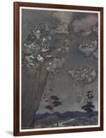 Myth, Old Squaw, Moon, Star-Arthur Rackham-Framed Art Print