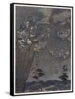 Myth, Old Squaw, Moon, Star-Arthur Rackham-Framed Stretched Canvas