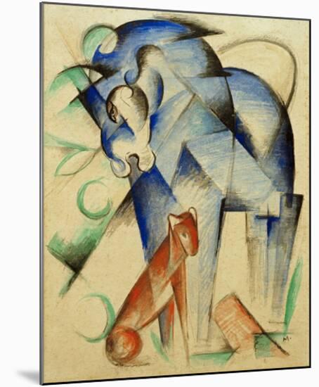Mythical Creatures Horse and Dog-Franz Marc-Mounted Giclee Print