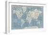 Mythical Map I Blue-Mary Urban-Framed Art Print