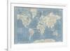 Mythical Map I Blue-Mary Urban-Framed Art Print