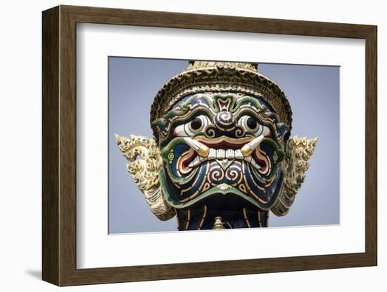 Mythical Temple Guard (Yaksha), Wat Phra Kaew, Bangkok, Thailand-Andrew Taylor-Framed Photographic Print