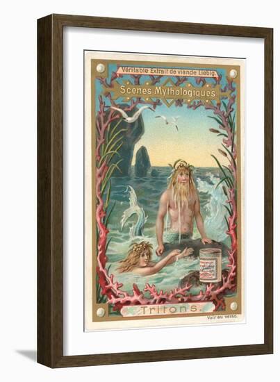 Mythological Scene, Triton-null-Framed Art Print