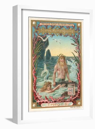 Mythological Scene, Triton-null-Framed Art Print