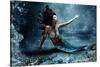 Mythology Being, Mermaid In Underwater Scene, Photo Compilation-coka-Stretched Canvas